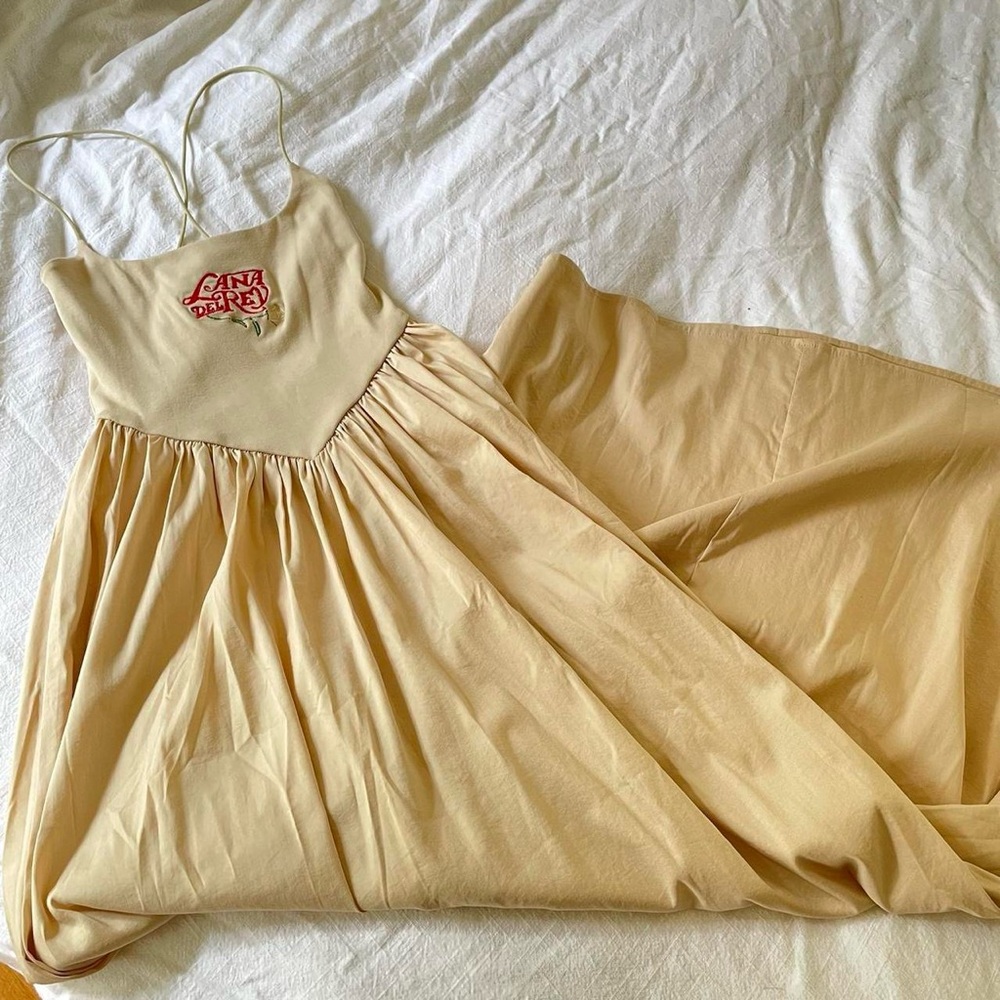 🥀 LANA DEL REY • Boho Princess Waist Strappy Summer Dress
